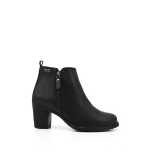 Kadın Siyah Fermuarlı Kalın Topuklu Bot